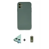 MARSİLYAN™- iPhone 11 Kılıf Ahenk Serisi - Siyah Joko Magic 5D Hayalet Cam + Raze Metal Kamera Lens - MI