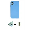 MARSİLYAN™- iPhone 11 Kılıf Ahenk Serisi - Siyah Joko Magic 5D Hayalet Cam + Raze Metal Kamera Lens - MI