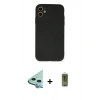 MARSİLYAN™- iPhone 11 Kılıf Ahenk Serisi - Siyah Joko Magic 5D Hayalet Cam + Raze Metal Kamera Lens - MI