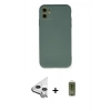 MARSİLYAN™- iPhone 11 Kılıf Ahenk Serisi - Siyah Joko Magic 5D Hayalet Cam + Raze Metal Kamera Lens - GS