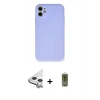 MARSİLYAN™- iPhone 11 Kılıf Ahenk Serisi - Siyah Joko Magic 5D Hayalet Cam + Raze Metal Kamera Lens - GS