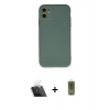 MARSİLYAN™- iPhone 11 Kılıf Ahenk Serisi - Siyah Joko Magic 5D Hayalet Cam + Kamera Lens Koruma Cam - SF