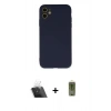 MARSİLYAN™- iPhone 11 Kılıf Ahenk Serisi - Siyah Joko Magic 5D Hayalet Cam + Kamera Lens Koruma Cam - SF