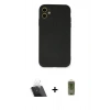 MARSİLYAN™- iPhone 11 Kılıf Ahenk Serisi - Siyah Joko Magic 5D Hayalet Cam + Kamera Lens Koruma Cam - SF