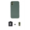 MARSİLYAN™- iPhone 11 Kılıf Ahenk Serisi - Siyah Joko Magic 5D Hayalet Cam + PVD Metal Kamera Lens - SH