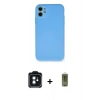 MARSİLYAN™- iPhone 11 Kılıf Ahenk Serisi - Siyah Joko Magic 5D Hayalet Cam + PVD Metal Kamera Lens - SH