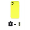MARSİLYAN™- iPhone 11 Kılıf Ahenk Serisi - Siyah Joko Magic 5D Hayalet Cam + PVD Metal Kamera Lens - SH