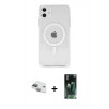 MARSİLYAN™- iPhone 11 Kılıf Ahenk Yansıma Prime - Şeffaf 360 Full Body Arka Koruyucu + Pers Alüminyum Kamera Lens - YL