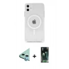 MARSİLYAN™- iPhone 11 Kılıf Ahenk Yansıma Prime - Şeffaf 360 Full Body Arka Koruyucu + Raze Metal Kamera Lens - MI