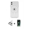 MARSİLYAN™- iPhone 11 Kılıf Ahenk Yansıma Prime - Şeffaf 360 Full Body Arka Koruyucu + Raze Metal Kamera Lens - GS