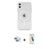 MARSİLYAN™- iPhone 11 Kılıf Ahenk Yansıma Prime - Şeffaf Pasifik Cam Ekran Koruyucu + Pers Alüminyum Kamera Lens - GI