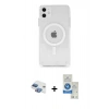 MARSİLYAN™- iPhone 11 Kılıf Ahenk Yansıma Prime - Şeffaf Royal Nano Ekran Koruyucu + Pers Alüminyum Kamera Lens - GI