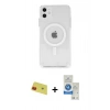 MARSİLYAN™- iPhone 11 Kılıf Ahenk Yansıma Prime - Şeffaf Royal Nano Ekran Koruyucu + Rainbow Kamera Lens Koruma Cam - KI