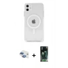 MARSİLYAN™- iPhone 11 Kılıf Ahenk Yansıma Prime - Siyah 360 Mat Full Body Arka Koruyucu + Pers Alüminyum Kamera Lens - GI