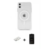 MARSİLYAN™- iPhone 11 Kılıf Ahenk Yansıma Prime - Siyah 6D Antistatik Mat Seramik Hayalet Nano Ekran Koruyucu + Renkli Kamera Lens Koruma Cam - PE