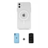 MARSİLYAN™- iPhone 11 Kılıf Ahenk Yansıma Prime - Siyah 6D Antistatik Mat Seramik Hayalet Nano Ekran Koruyucu + Neon Fosforlu Kamera Lens - MI