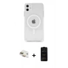 MARSİLYAN™- iPhone 11 Kılıf Ahenk Yansıma Prime - Siyah 6D Antistatik Mat Seramik Hayalet Nano Ekran Koruyucu + Pers Alüminyum Kamera Lens - GD