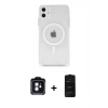 MARSİLYAN™- iPhone 11 Kılıf Ahenk Yansıma Prime - Siyah 6D Antistatik Mat Seramik Hayalet Nano Ekran Koruyucu + PVD Metal Kamera Lens - MI