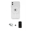 MARSİLYAN™- iPhone 11 Kılıf Ahenk Yansıma Prime - Siyah 6D Antistatik Mat Seramik Hayalet Nano Ekran Koruyucu + Pers Alüminyum Kamera Lens - YL