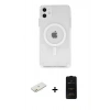 MARSİLYAN™- iPhone 11 Kılıf Ahenk Yansıma Prime - Siyah 6D Antistatik Mat Seramik Hayalet Nano Ekran Koruyucu + Renkli Kamera Lens Koruma Cam - TU