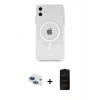 MARSİLYAN™- iPhone 11 Kılıf Ahenk Yansıma Prime - Siyah 6D Antistatik Mat Seramik Hayalet Nano Ekran Koruyucu + Pers Alüminyum Kamera Lens - LT