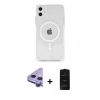 MARSİLYAN™- iPhone 11 Kılıf Ahenk Yansıma Prime - Siyah 6D Antistatik Mat Seramik Hayalet Nano Ekran Koruyucu + Raze Metal Kamera Lens - MR