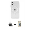 MARSİLYAN™- iPhone 11 Kılıf Ahenk Yansıma Prime - Siyah 6D Mat Seramik Hayalet Nano Ekran Koruyucu + Kamera Lens Koruma Cam - SF