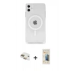 MARSİLYAN™- iPhone 11 Kılıf Ahenk Yansıma Prime - Siyah 6D Mat Seramik Hayalet Nano Ekran Koruyucu + Pers Alüminyum Kamera Lens - GD
