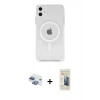 MARSİLYAN™- iPhone 11 Kılıf Ahenk Yansıma Prime - Siyah 6D Mat Seramik Hayalet Nano Ekran Koruyucu + Pers Alüminyum Kamera Lens - GI