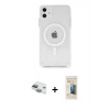 MARSİLYAN™- iPhone 11 Kılıf Ahenk Yansıma Prime - Siyah 6D Mat Seramik Hayalet Nano Ekran Koruyucu + Pers Alüminyum Kamera Lens - YL