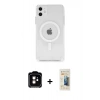 MARSİLYAN™- iPhone 11 Kılıf Ahenk Yansıma Prime - Siyah 6D Mat Seramik Hayalet Nano Ekran Koruyucu + PVD Metal Kamera Lens - TU