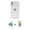 MARSİLYAN™- iPhone 11 Kılıf Ahenk Yansıma Prime - Siyah 6D Mat Seramik Hayalet Nano Ekran Koruyucu + Raze Metal Kamera Lens - MI
