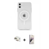 MARSİLYAN™- iPhone 11 Kılıf Ahenk Yansıma Prime - Siyah Bilvis 3D Mat Cam Ekran Koruyucu + Pers Alüminyum Kamera Lens - GD