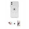 MARSİLYAN™- iPhone 11 Kılıf Ahenk Yansıma Prime - Siyah Bilvis 3D Mat Cam Ekran Koruyucu + Pers Alüminyum Kamera Lens - KI