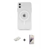 MARSİLYAN™- iPhone 11 Kılıf Ahenk Yansıma Prime - Siyah Bilvis 3D Mat Cam Ekran Koruyucu + Renkli Kamera Lens Koruma Cam - YL