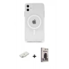 MARSİLYAN™- iPhone 11 Kılıf Ahenk Yansıma Prime - Siyah Bilvis Hayalet Cam Ekran Koruyucu + Renkli Kamera Lens Koruma Cam - SI
