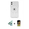 MARSİLYAN™- iPhone 11 Kılıf Ahenk Yansıma Prime - Siyah Buffer Cam Ekran Koruyucu + Raze Metal Kamera Lens - MI