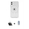 MARSİLYAN™- iPhone 11 Kılıf Ahenk Yansıma Prime - Siyah Joko Magic 5D Cam + Kamera Lens Koruma Cam - SF