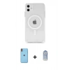 MARSİLYAN™- iPhone 11 Kılıf Ahenk Yansıma Prime - Siyah Joko Magic 5D Cam + Neon Fosforlu Kamera Lens - TU