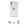 MARSİLYAN™- iPhone 11 Kılıf Ahenk Yansıma Prime - Siyah Joko Magic 5D Cam + Pers Alüminyum Kamera Lens - YL