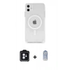 MARSİLYAN™- iPhone 11 Kılıf Ahenk Yansıma Prime - Siyah Joko Magic 5D Cam + PVD Metal Kamera Lens - MI