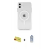 MARSİLYAN™- iPhone 11 Kılıf Ahenk Yansıma Prime - Siyah Joko Magic 5D Cam + Rainbow Kamera Lens Koruma Cam - KI