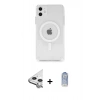 MARSİLYAN™- iPhone 11 Kılıf Ahenk Yansıma Prime - Siyah Joko Magic 5D Cam + Raze Metal Kamera Lens - GS
