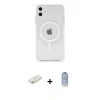 MARSİLYAN™- iPhone 11 Kılıf Ahenk Yansıma Prime - Siyah Joko Magic 5D Cam + Renkli Kamera Lens Koruma Cam - TU