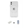 MARSİLYAN™- iPhone 11 Kılıf Ahenk Yansıma Prime - Siyah Joko Magic 5D Cam + Renkli Kamera Lens Koruma Cam - SI