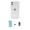 MARSİLYAN™- iPhone 11 Kılıf Ahenk Yansıma Prime - Siyah Joko Magic 5D Hayalet Cam + Neon Fosforlu Kamera Lens - TU