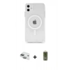 MARSİLYAN™- iPhone 11 Kılıf Ahenk Yansıma Prime - Siyah Joko Magic 5D Hayalet Cam + Pers Alüminyum Kamera Lens - YL