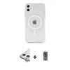 MARSİLYAN™- iPhone 11 Kılıf Ahenk Yansıma Prime - Siyah Joko Magic 5D Hayalet Cam + Raze Metal Kamera Lens - GS