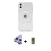 MARSİLYAN™- iPhone 11 Kılıf Ahenk Yansıma Prime - Siyah Joko Magic 5D Hayalet Cam + Raze Metal Kamera Lens - MR