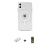 MARSİLYAN™- iPhone 11 Kılıf Ahenk Yansıma Prime - Siyah Joko Magic 5D Hayalet Cam + Renkli Kamera Lens Koruma Cam - SI